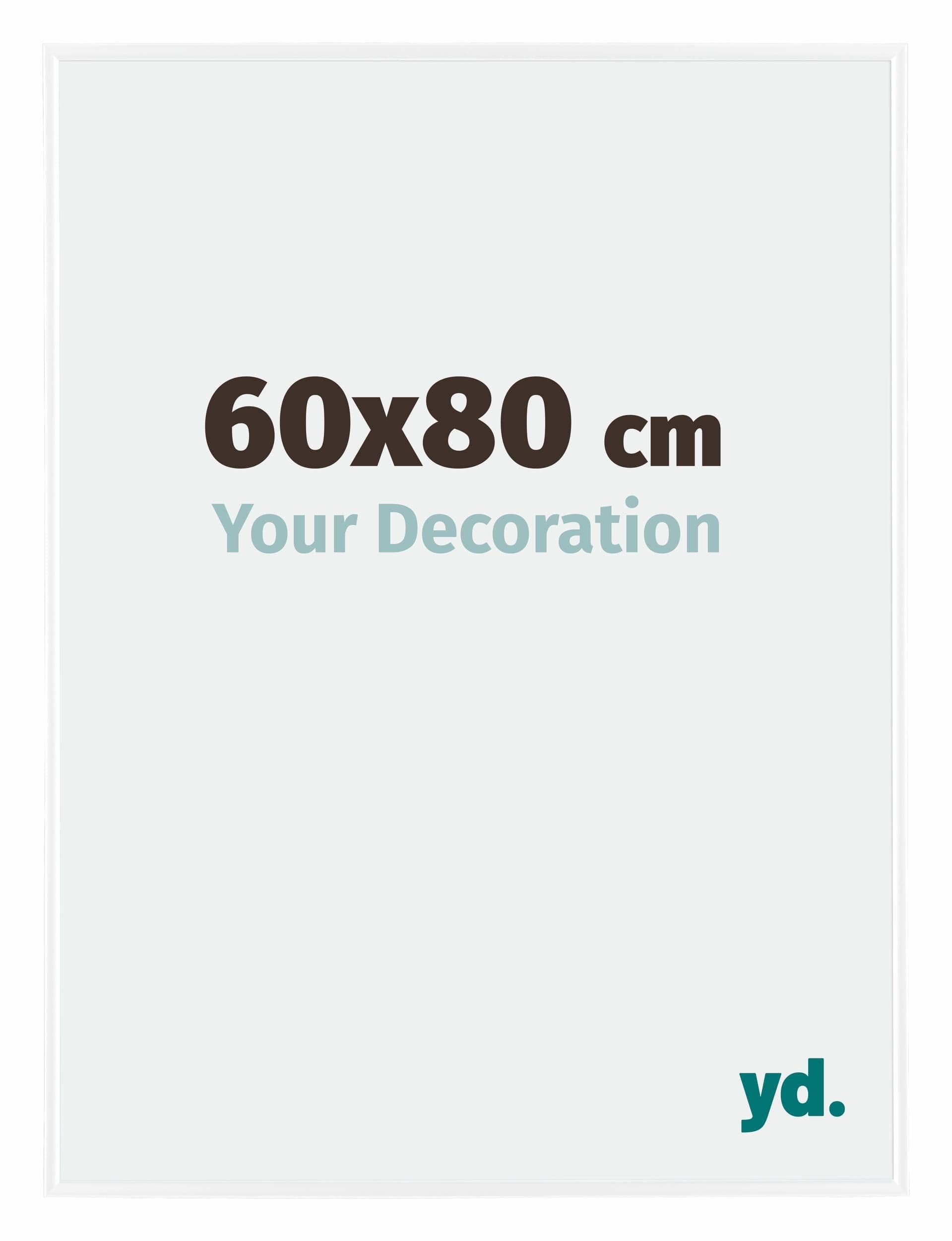 Your Decoration - Picture Frame 60x80 cm - White High Gloss - Decorative Wall Frame in Plastic with Antireflection - Frame 60x80 - Evry — image 1