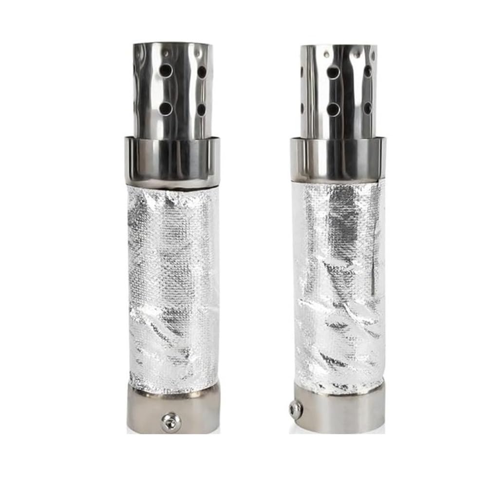 Tubo Scarico Moto Silenziatore Di Scarico Moto Silenziatore Tubo Di Collegamento Centrale Scarico Silenzioso Baffle Noise 2 Pollici Per Scatti Sfalsati E Laterali