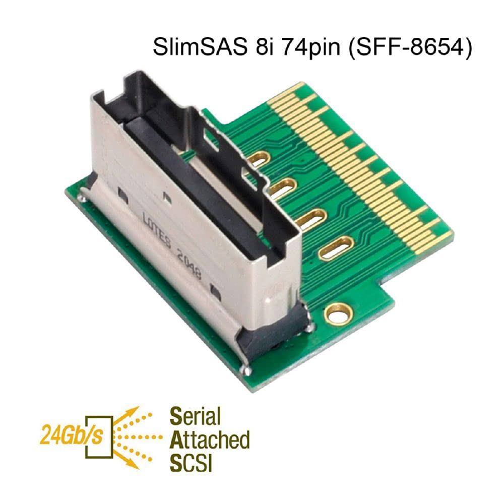 Cavo Ultraport Slimline SAS 4.0 - SFF-8654 8i A SFF-8087, 50 Cm, Per Server, Archiviazione Dati