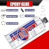 5 Minute Epoxy Glue, 3.4oz Fast Curing Epoxy Resin Kit, Clear 2 Part Epoxy Adhesive for Metal, Plastic, Wood, Ceramic, Glass, Fiberglass and More - Waterproof, Universal, Strong Bond Repair Glue