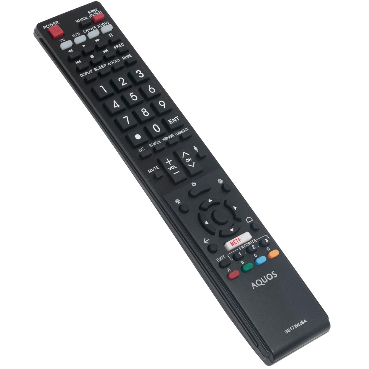 AULCMEET GB074WJSA Nuovo telecomando sostitutivo adatto per Sharp Aquos TV LC-40LE830RU LC-40LE831E LC-40LE831S LC-46LE814E LC-46LE814R 60-LE740E 60LE740E LC-40LE814E