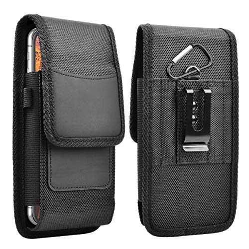 EBIZCITY iPhone 11 Pro Max Phone Holster Pouch Wallet Case with Belt Clip