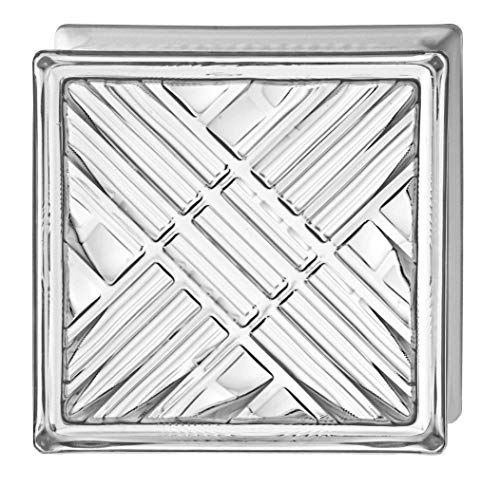 Verre brique transparent Tartan 19 x 19 x 8 - 6 pièces