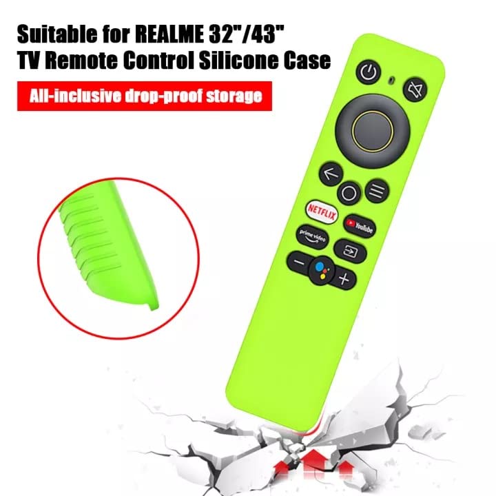 Image of Silicone Remote Cover for Realme Smart LED TV Remote with Netflix Prime Video and YouTube Function Realme TV Remote Case with Lanyard - Anti Lost (Remote Not Included)