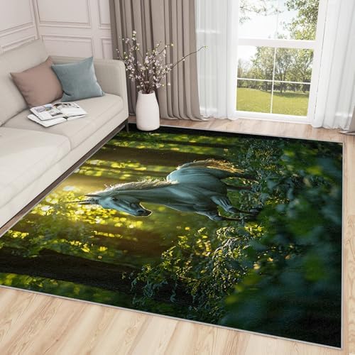 Unicorn Rugs for Bedroom - Unicorn Rug, 6x8 Rug, Fantasy Animal W...