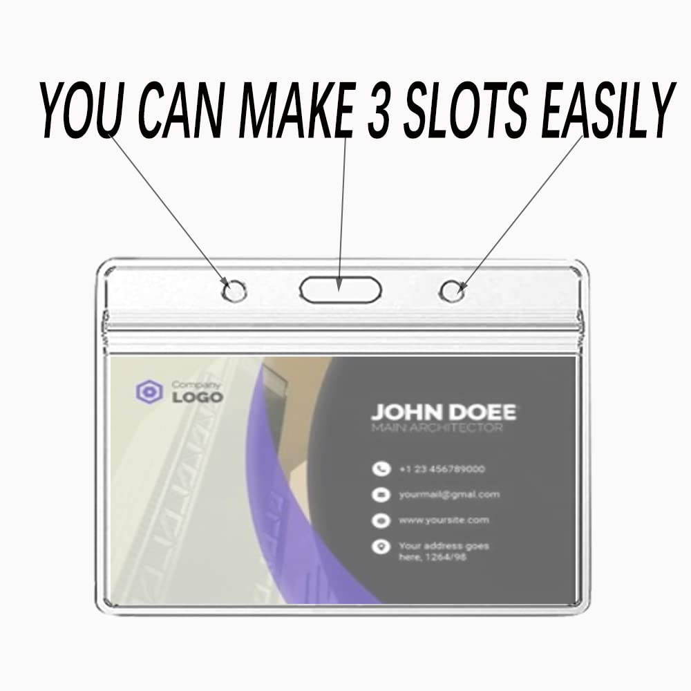 CKB LTD 50 X Show Verticale Porta Badge Custodie Per Badge In Plastica Identità ID Tasca - Foto 2