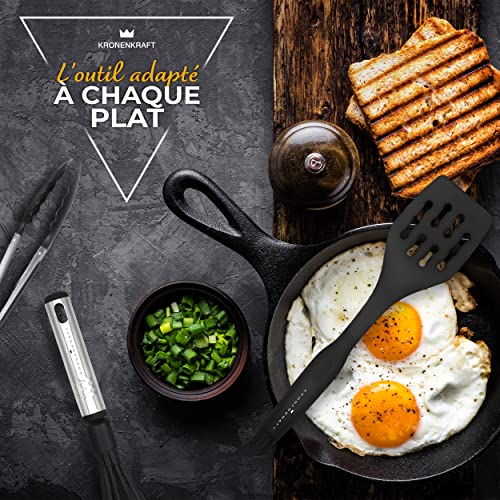 KRONENKRAFT Set d'accessoires de cuisine de 12 pièces , set de cuisson, ensemble d'ustensiles de cuisine - Tout ce dont vous avez besoin pour cuisiner! – Image 6