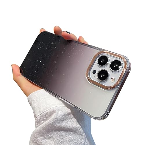 TRIPLE RIVER�EFor iPhone16 Pro �P�[�X �ϏՌ� �J�o�[ TPU �\�t�g�P�[�X �w�ʔ����� �O���f�[�V���� ���炫�� �G���K���g �L���L�� �X�g���b�v���A�b�v��(�u���b�N)