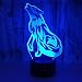 Produktbild BFMBCHDJ Neue Heiße Verkaufende Wolf 3D Visuelle Licht Touch Led Acryl 3D Illusion Licht Kreative 3D Nachtlicht A2 Weiß riss basis