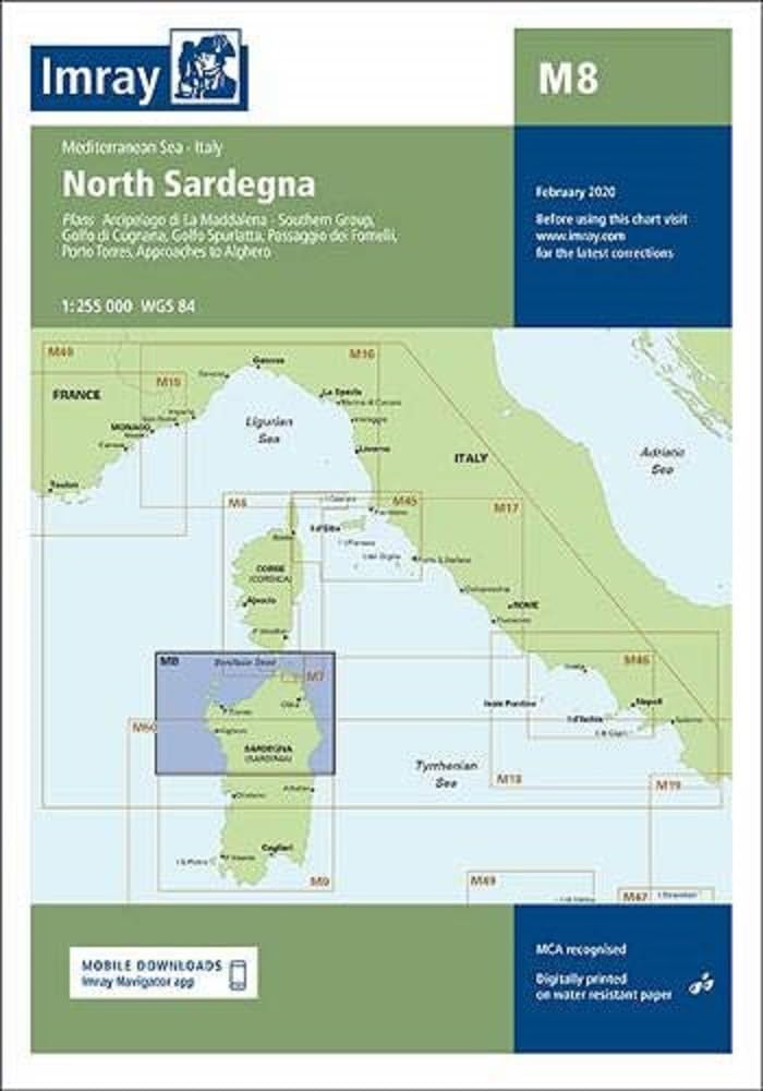 Imray Chart M8: North Sardegna (Imray M Charts): 8