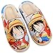 WANHONGYUE Anime One Piece Luffy Pantoufles de Maison Homme Femme Hiver Peluche Chaude Chaussons Intérieur Extérieur Antidérapant Slippers