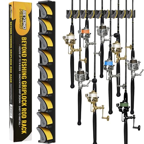 Beyond Fishing GripLock Vertical Fishing Rod Rack – Wall-Mounted ...