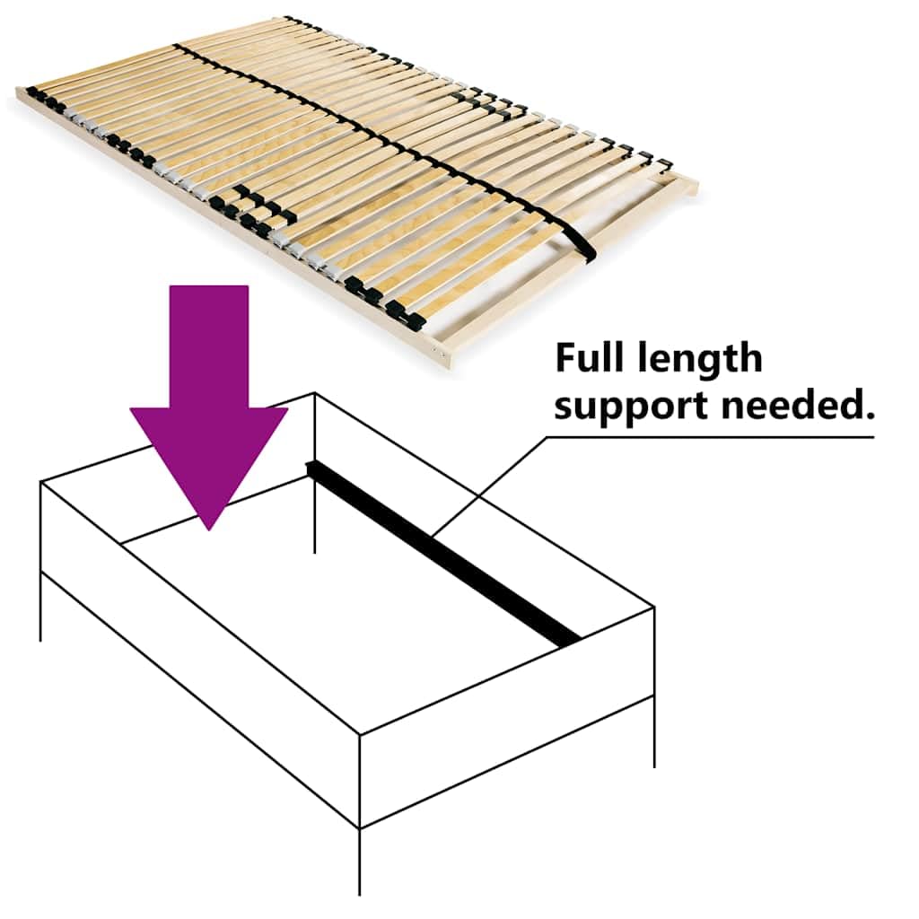 Doghe in faggio massello 7 zone Ergonomico 28 doghe 100x200 cm | Rete a Doghe 7 Zone 100x200 cm senza Materasso con 28 Doghe in Legno di Faggio, Base Letto Regolabile con Controllo Rigidità,