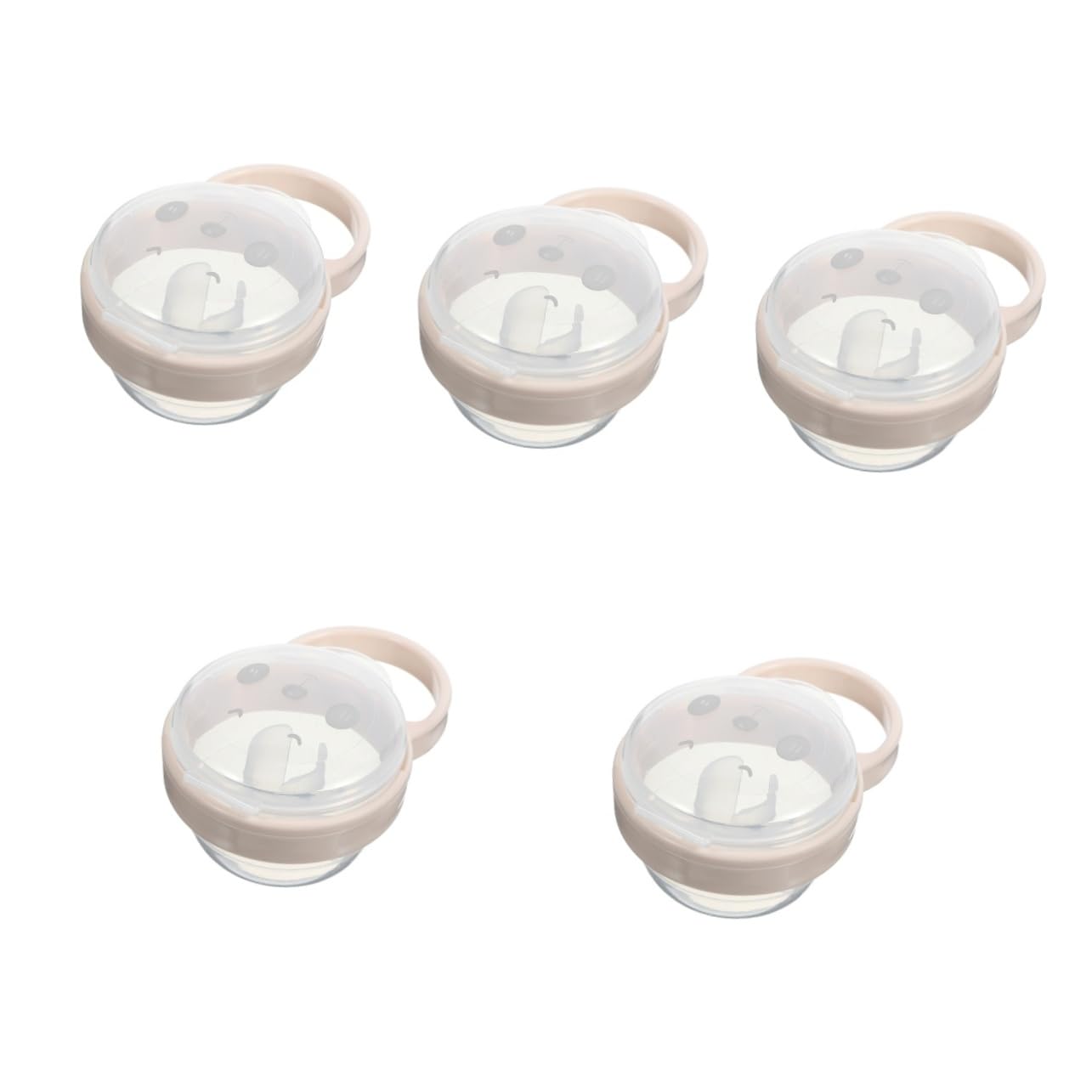TOYANDONA 5piezas Portachupete Portátil Para Viajes Estuche Compacto De Protección Para Chupetes De Diseño Adorable y Práctico Para Mantener La Higiene Del Chupete Cualquier Lugar