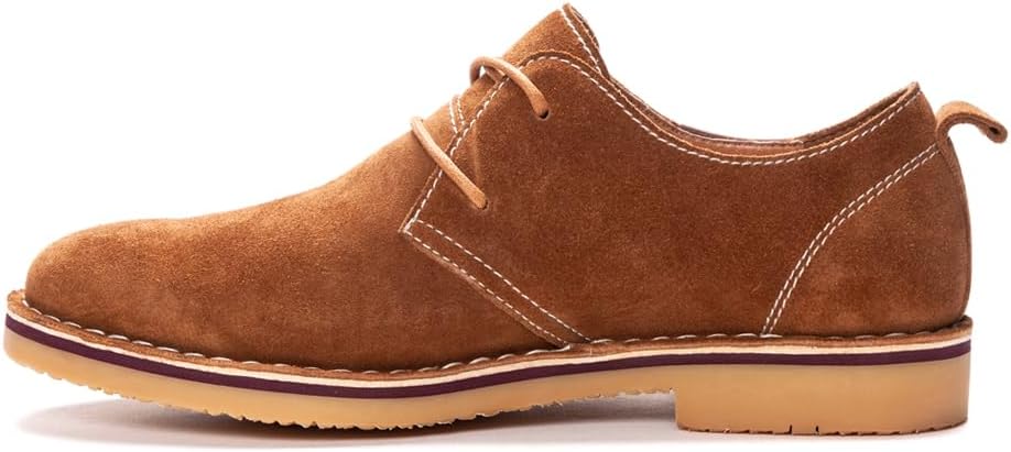 Propét Men's Finn Oxford, Plain Toe - Suede Shoes, Tan, 9.5 XX-Wide US - Image 4