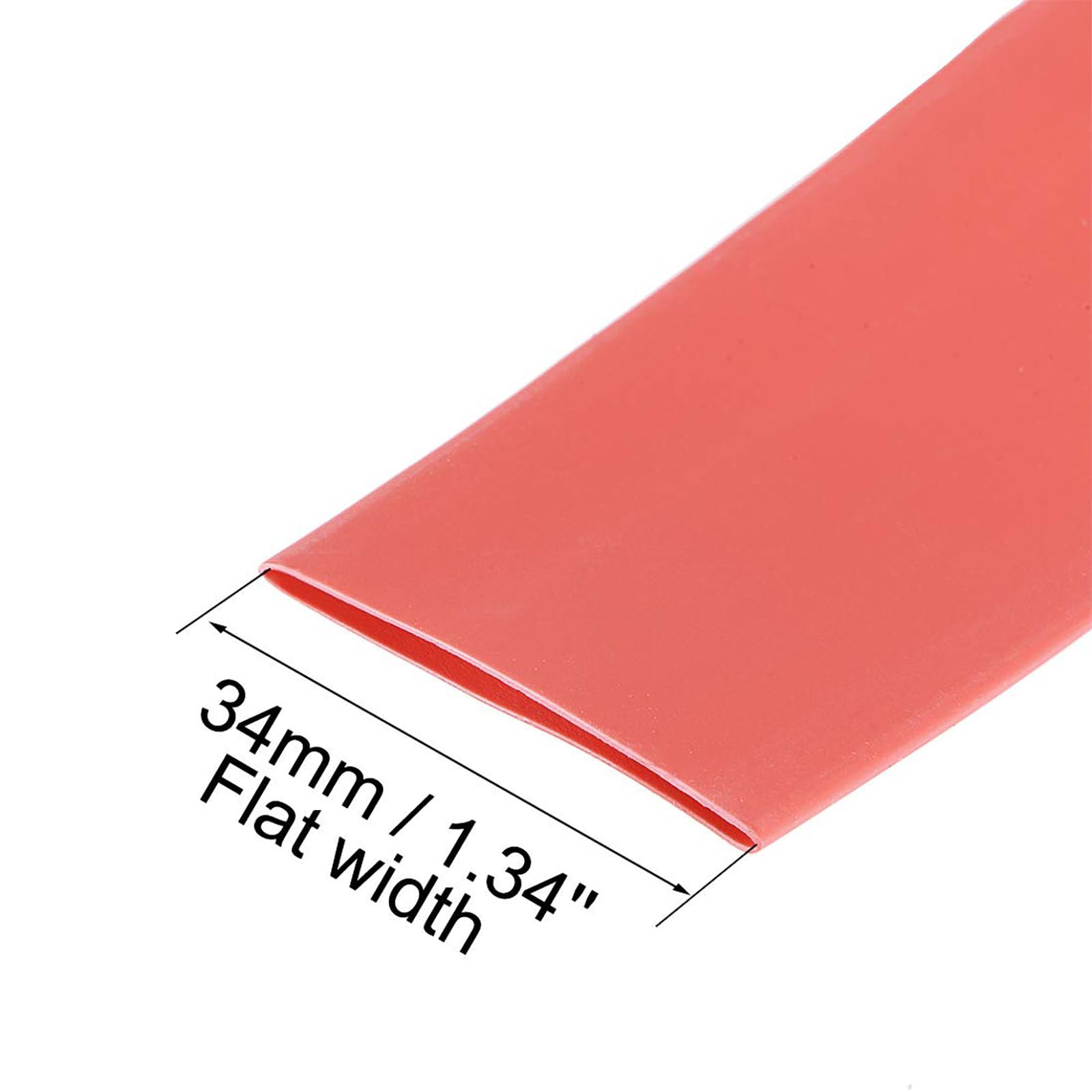 Gaine thermorétractable de 20 mm de long, 3 m de long, rapport 2:1 pour isolation électrique, réparations, câbles enroulés, connecteurs de fils, rouge [,20 mm x 3 m]