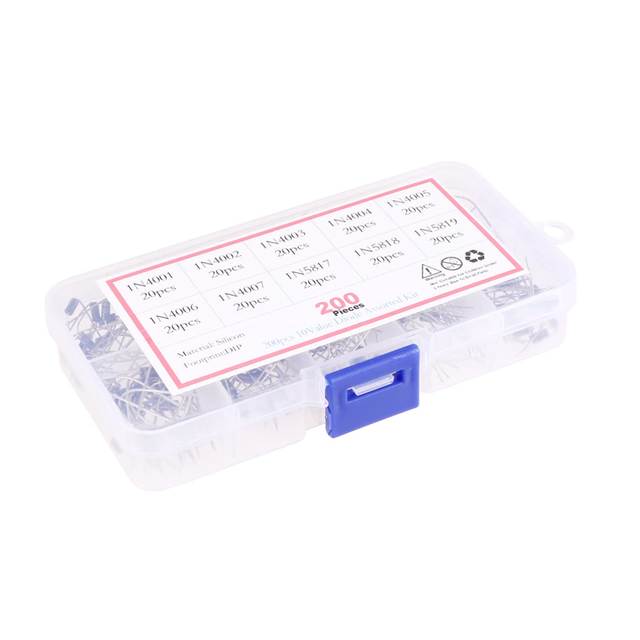 Healifty 200pcs 1n4001 Diode Leds Lotus Mold Luses Led Mini Stapler Cute Led Lioghts High-speed Diode Fast Switching Diode Electronic Components Led Uplight Encendedores Electricos The Led