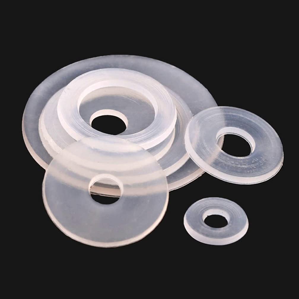 NOBRIM Arandela de Nylon de plástico Blanco Arandela de Sellos espaciadores Planos Arandela M3 M3.5 M4 M5 M5.8 M6 M8 M10 M12 M14 M16 M18 M20 Arandelas Junta Plana surtida
