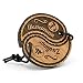 Produktbild Fashionalarm Partner Schlüsselanhänger Yin Yang Wassermann - Zwillinge aus Holz mit Gravur | Geburtstag Geschenk Idee Paare Sternzeichen Horoskop