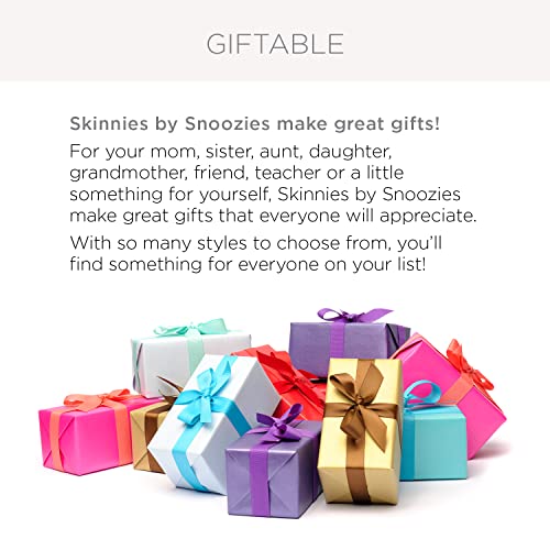 Image of Snoozies Skinnies Packable and Foldable Travel Slippers for Women with Zipper Pouch, Soft Sherpa-Lined Slipper Socks Non-Skid