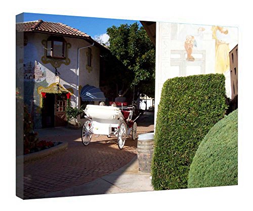Impression sur toile Old World Carriage Ride tableau cadre bois 40x50 cm