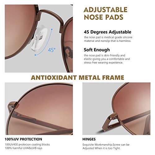 Duduma Premium Classic Sunglasses with Metal Frame Uv400 Protection - Thumbnail 3