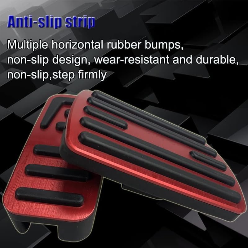 XITER 2pcs Non-Slip Gas Brake Foot Pedal Pads Aluminium No Drilling Brake and Accelerator Pedal Covers for Honda HRV 2023 2024 2025 2026 Accessories(Red)