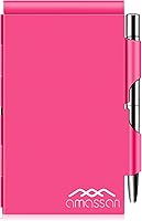 Vista 8 de amassan Cuaderno de bolsillo metálico de 10 piezas con juego de bolígrafos, bloc de notas de bolsillo pequeño, estuche de aluminio con bolígrafo