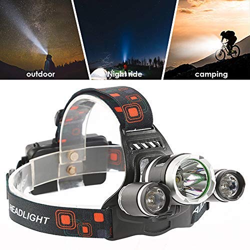 Farol recarregável Fdrirect, lanterna LED, Zoomable 8000 lúmen brilhante, lâmpada principal à prova