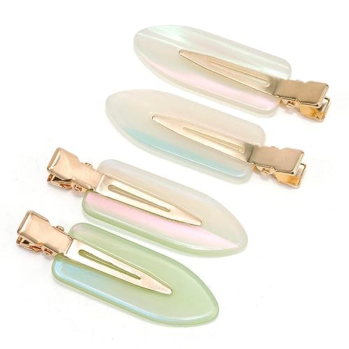 Canitor Pinzas para el cabello sin doblar, 4 pinzas para el cabello de maquillaje, pinzas para el cabello para peinar, seccionar, rizar, flequillo,