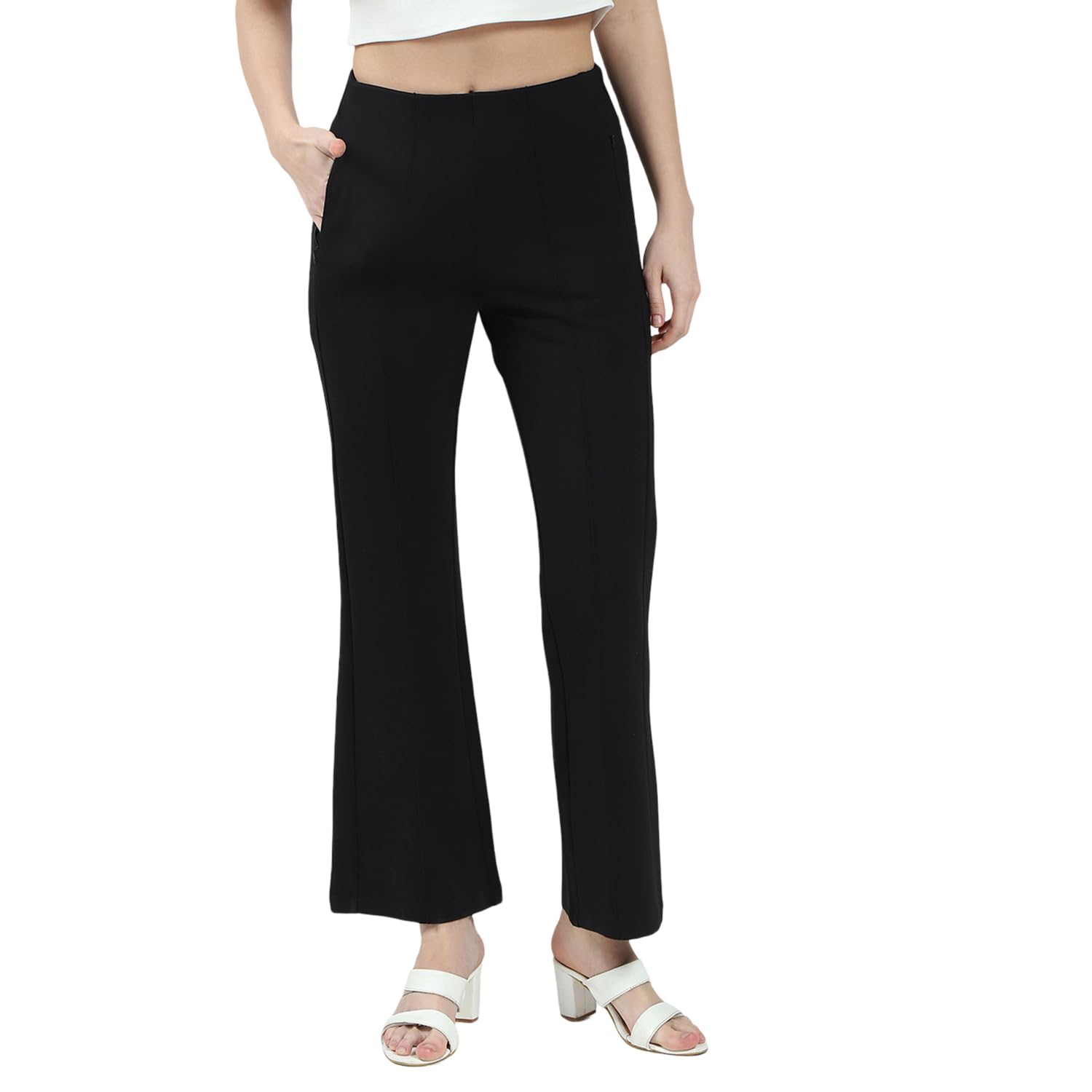 monte carlo Women Regular Fit Jegging | Solid Pattern | Elastic Waist | Wide Leg Opening | Stretchable Bottoms for Daily & Casual Wear for Women's-picture-21