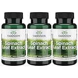 Swanson Spinach Leaf Extract - Herbal Supplement Promoting Overall Health - Green Foods Formula w/Beneficial Thylakoids '&' Chlorophyll - (60 Veggie Capsules, 650mg Each) 3 Pack