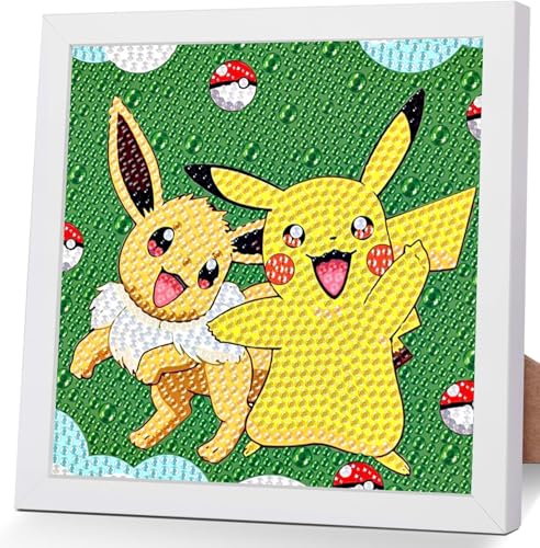 Diamond Painting Anime Set für Kinder mit 20x20cm Rahmen, 5D Diamant Malerei mit Cartoon Motiven - Kreatives DIY Bastelgeschenk für Mädchen & Jungen ab 5 6 7 8 9 10 Jahre als Zimmerdeko (Green) Diamond Painting Anime Set für Kinder mit 20x20cm Rahmen, 5D Diamant Malerei mit Cartoon Motiven - Kreatives DIY Bastelgeschenk für Mädchen & Jungen ab 5 6 7 8 9 10 Jahre als Zimmerdeko (Green)