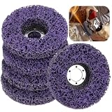 5 Stk, Strip Discs Schleifscheiben, Entlackungsräder für Winkelschleifer, Nylonfaser Räder zum Entfernen von Farbe, Rost, Zunder und Oxidation, violett