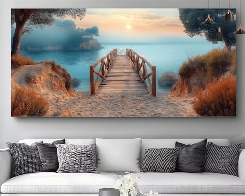 Tableau Strass Diamant Canevas Débutant avec cristaux 5D brillants et format panoramique