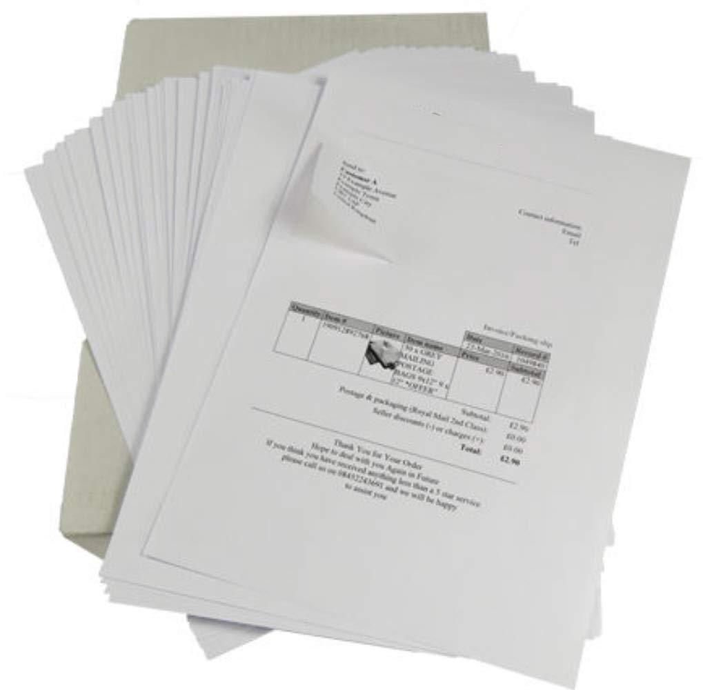 Ukps White 100 Plain A4 Printer Sheets + Integrated Peel Off Address Label G11 S11 80Mmx110mm Use For Amazon And Ebay Orders Invoices Packing Slips Self Adhesive Sticky Stickers - Laser Inkjet Copier