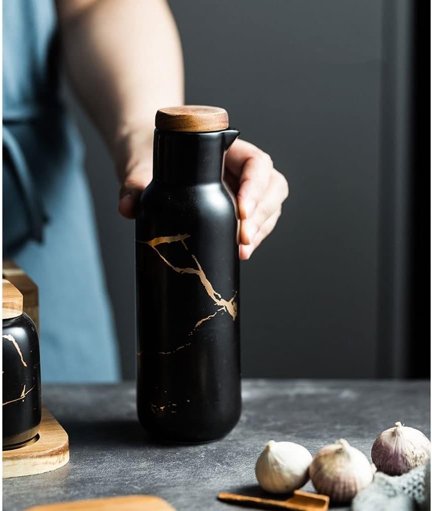 Spice Jars Seasoning Box Condiment Container Seasoning Pot Spice Pot Ceramic Seasoning Box Set with Spoon Cover Suitable for Home Kitchen Dining Room Seasoning Bottle Set Seasoning container