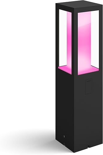 Philips Hue Impress White and Colour Ambiance Pedestal [EU Version - Black] Low Voltage. for Outdoor Lighting, Patio, Terrace, Garden. - 2