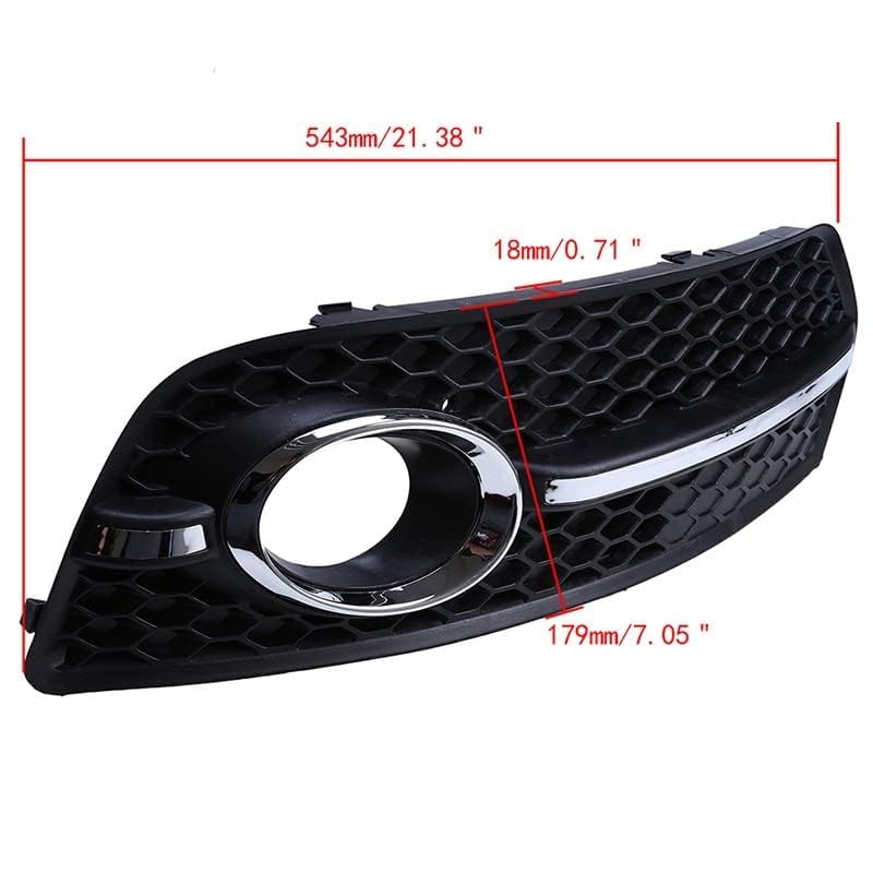 2 Pezzi Griglia Fendinebbia per Auto per Audi Q5 8R MK1 Pre-facelift 2008 2009 2010 2011 2012, Griglie Fendinebbia per Paraurti Anteriore Inferiore Auto Copertura del Telaio del Fendinebbia Auto
