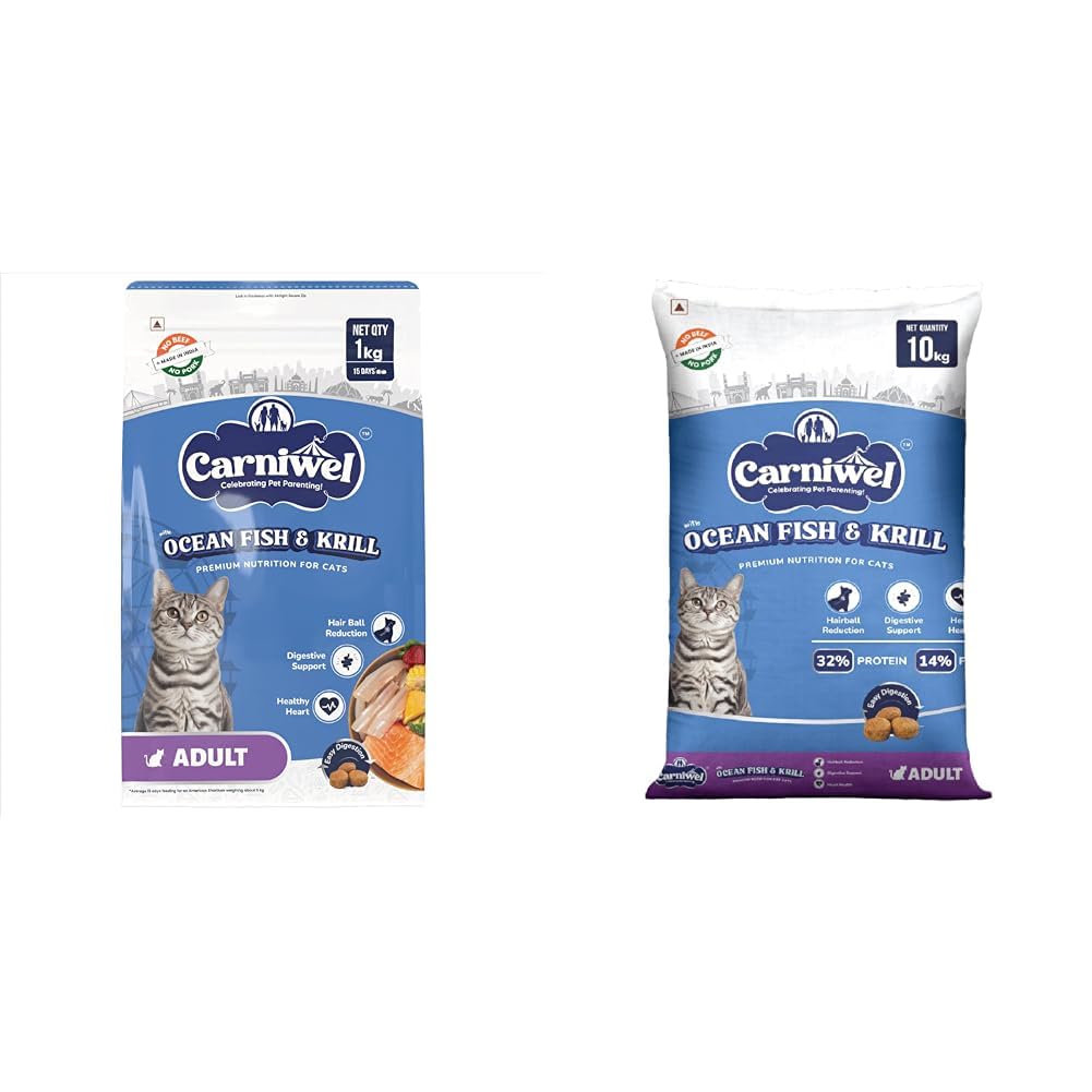 Carniwel Ocean Fish & Antarctic Krill Cat Food - 1kg & 10kg Packs Bundle-picture-24