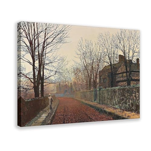 Cadre à suspendre A November Morning John Atkinson Grimshaw poster de décoration murale salon