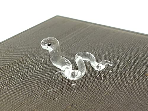 Sansukjai Rare Snake Tiny Micro Crystal Figurines Hand Blown Clear Glass Art Reptiles Animals Collectible Gift Home Decor #TOP3