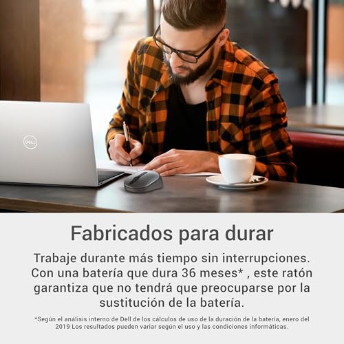 Ratón inalámbrico multidispositivo Dell MS5320W gris con conexión fluida 4