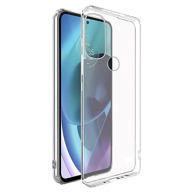Amazon Brand-Solimo Mobile Cover for Motorola Moto G71 5G (Soft & Shockproof Back Case with inbuilt Cushioned Edges), Transparent