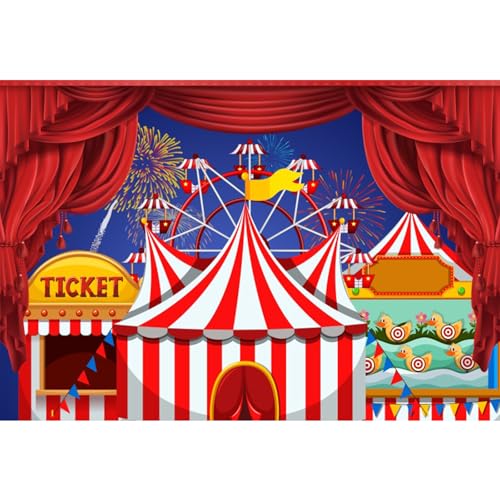 Toile de fond d'anniversaire sur le thème du cirque pour masquer un mur vide