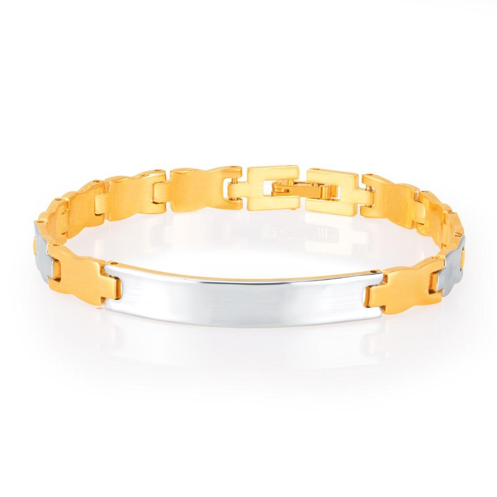 Sukkhi Alluring Gold And Rhodium Plated Bracelet for Men (B010XW5306) Amazon Price History, Amazon Price Tracker