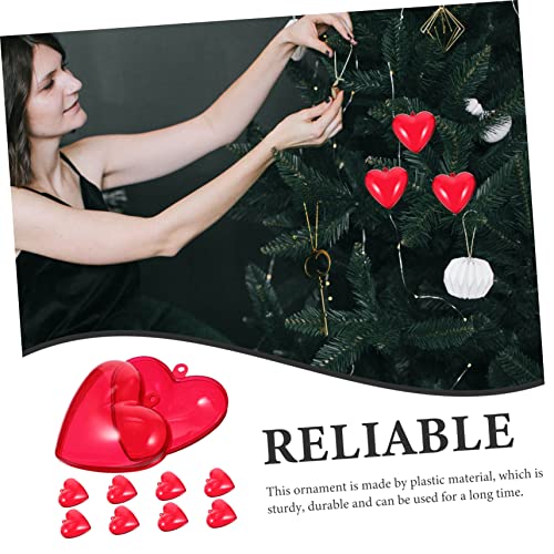Cajas de amor y luces LED decorativas con 30 bolas de corazón rojo 6