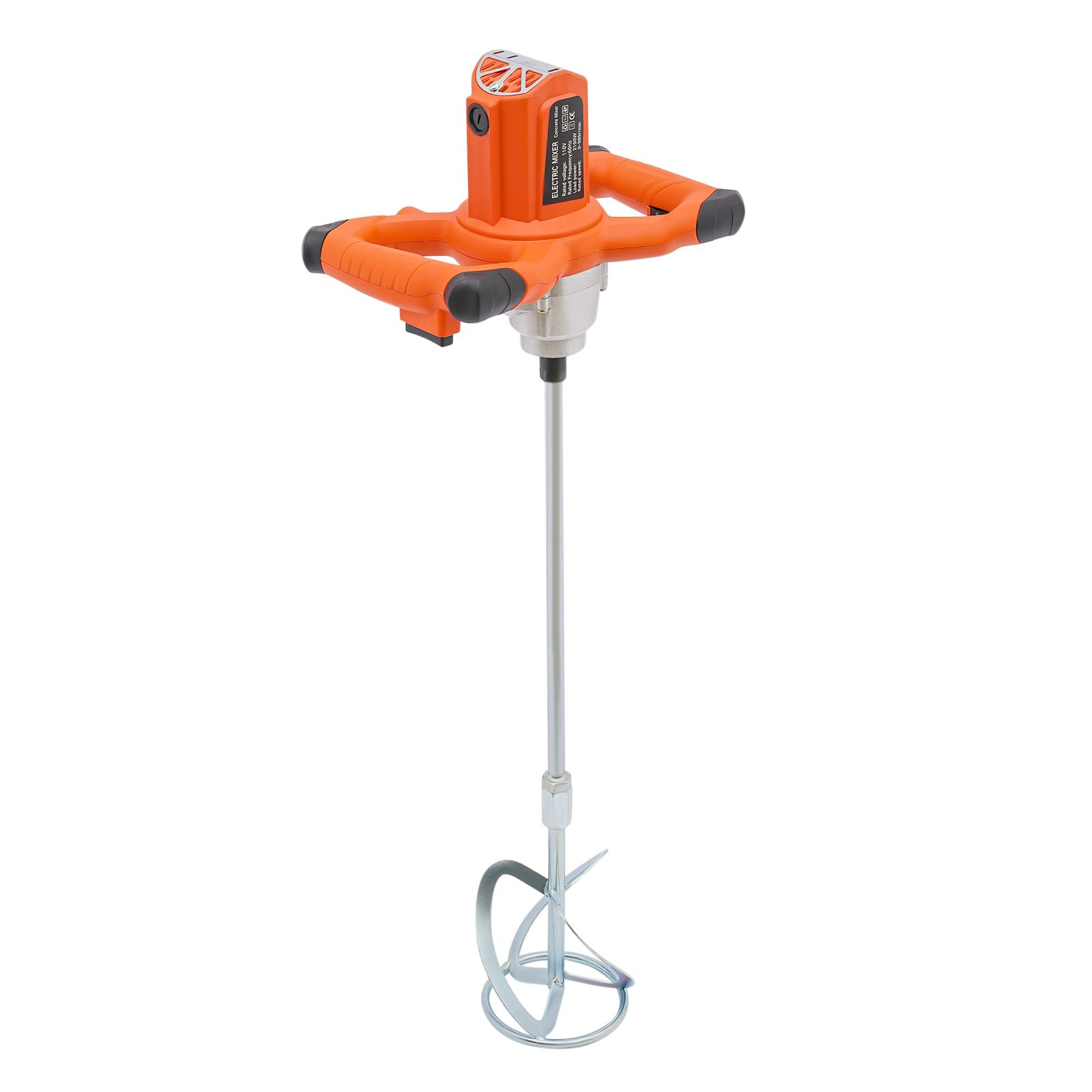 Miscelatore elettrico per malta, 2100 W, a 6 marce, 980 giri/min, 79 x 29,5 x 17,5 cm, arancione