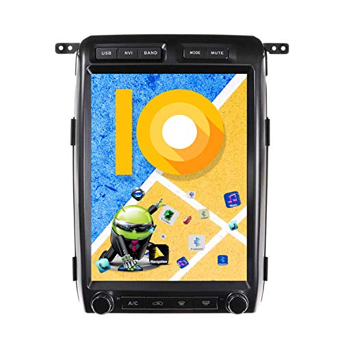ZWNAV 13 inch Android 9.0 Tesla Style Car Stereo for Ford Raptor F150 2009-2012 Low Version, PX6 8 Core, 4G RAM 32GB ROM, IPS Touch Screen, Carplay, Radio, Bluetooth, WiFi, SWC