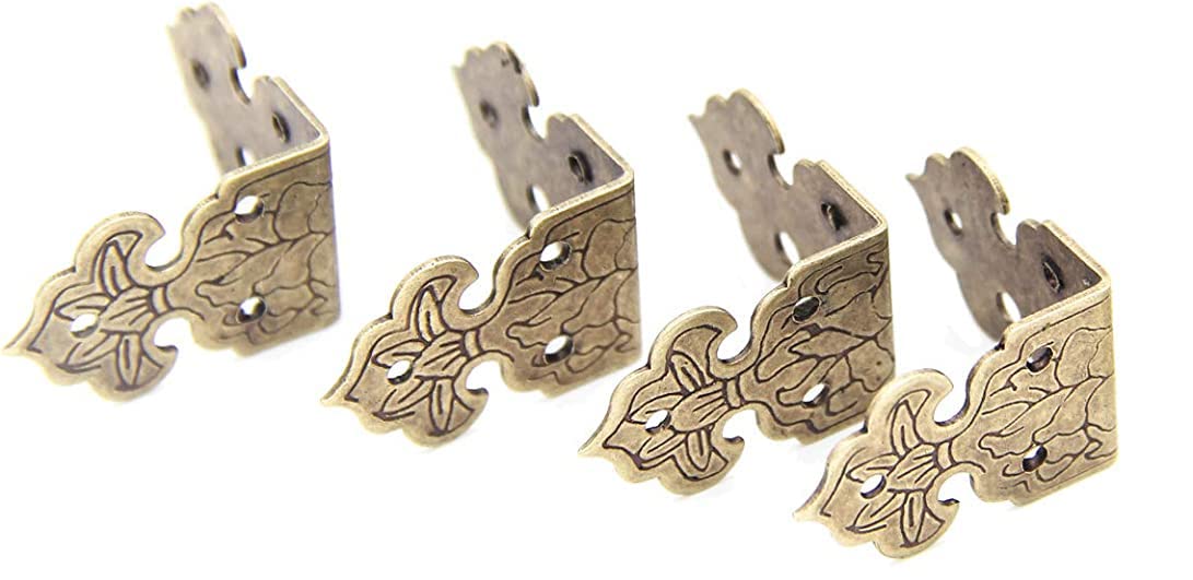 0.98x0.7 inch Vintage Corner Protectors Metal Box Corner Protector Corner Brace with Mounting Screws for Furniture Jewelry Box Decoration Edge Cover Furniture Cabinet Antique Bronze (4) (B0BHTX7YFC) Amazon Price History, Amazon Price Tracker